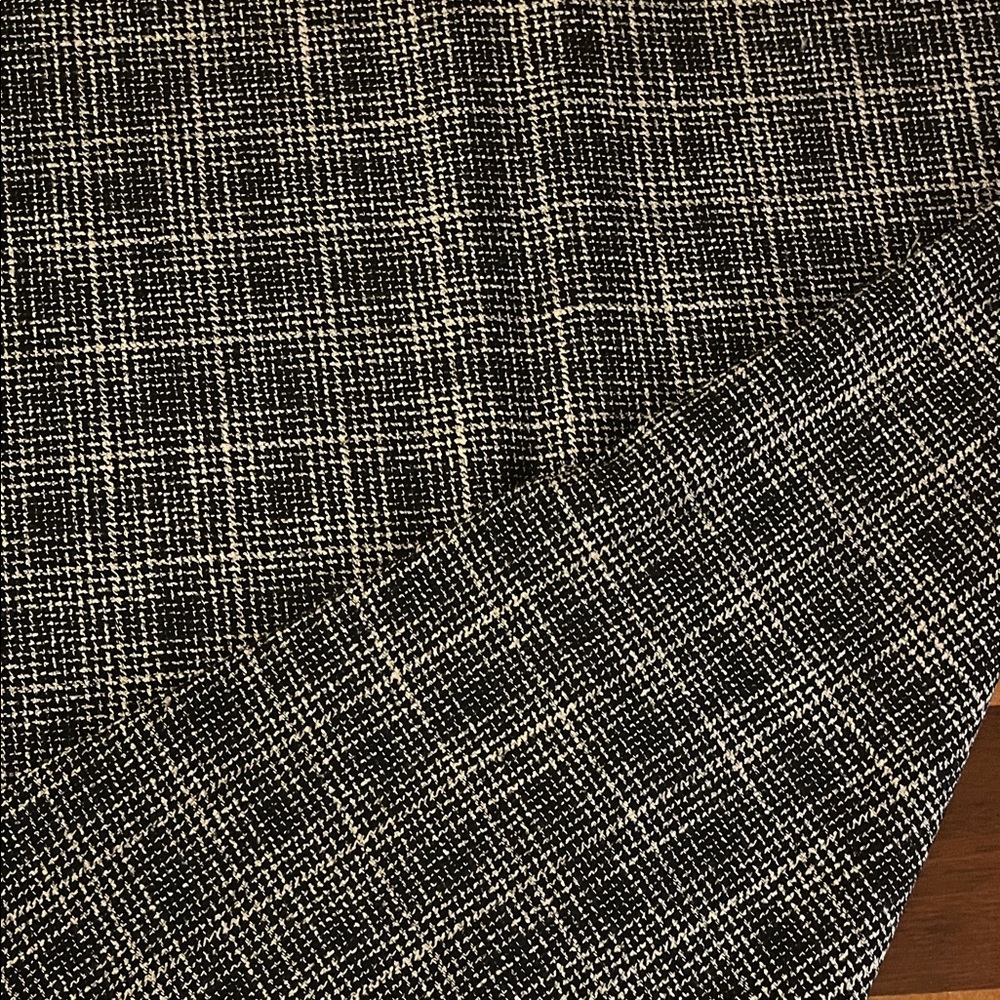 Elegant dark Navy and White Woven houndstooth tweed Fabric 3 plus yards x60”
